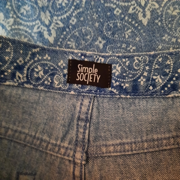 Simple Society Juniors Jeans High Rise Straight Light Wash Crop Size 7/28 Blue - Picture 6 of 8